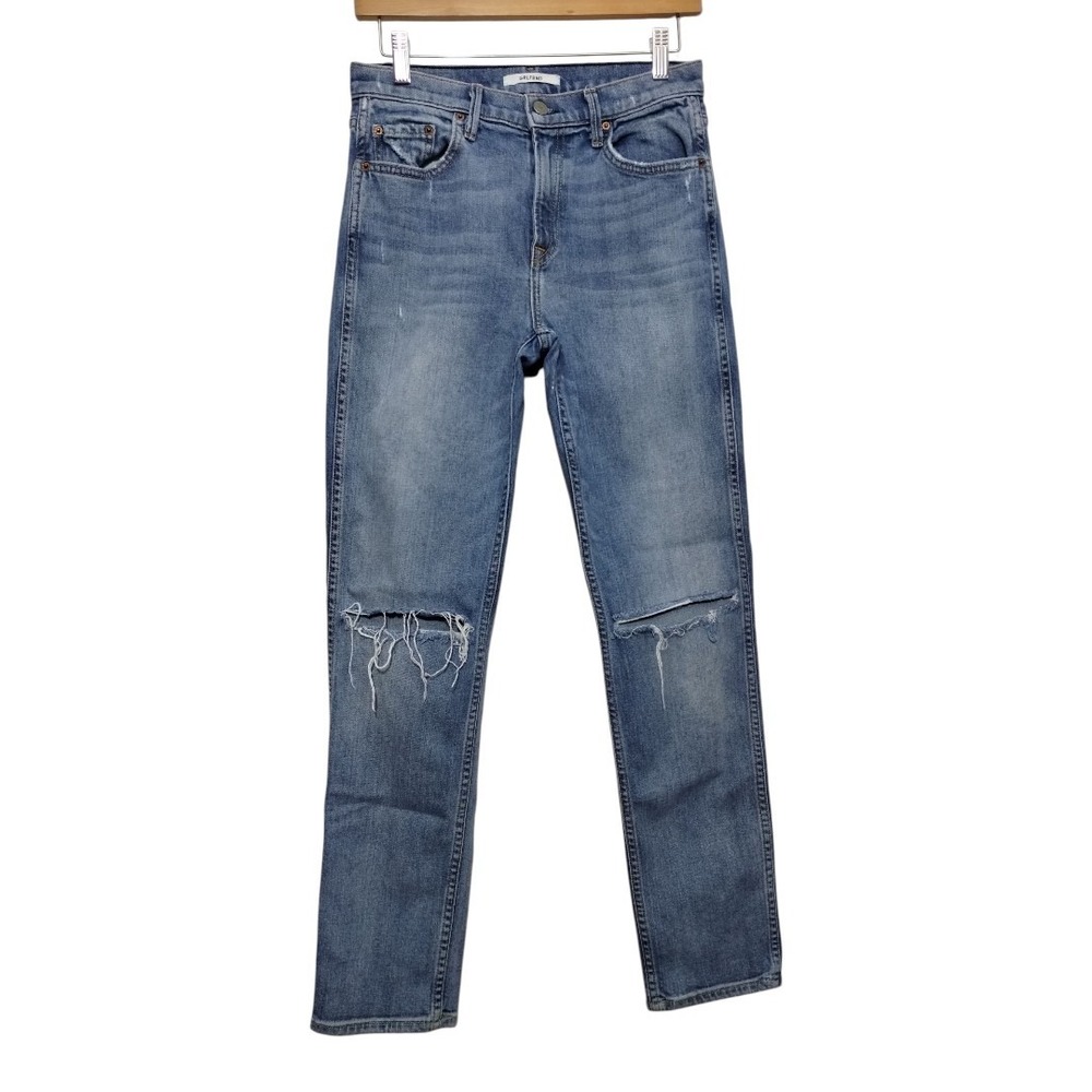 GRLFRND Naomi‎ Womens 27 High Rise Ripped Knee Raw Hem Denim Jeans Pants
